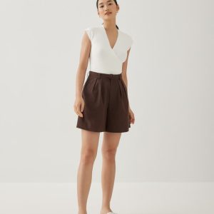 Linen Wide Leg Shorts